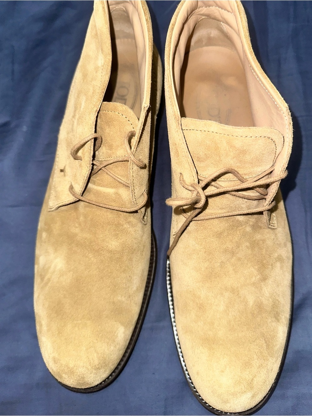 Tod's Polacco Chukka Boots  in Light Tan. Sz 10 1/2 New